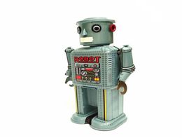 Novelty Games Adult Collection Retro Wind up toy Metal Tin moving Arms swing alien robot Mechanical Clockwork toy figures kids gif6960813