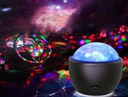 LED USB Mini Voice Activated Crystal Magic Ball Led Stage Disco Ball Projector Party Lights Flash DJ Lights for Home KTV Bar Car1938661