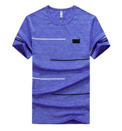 Summer Fashion Men039s Short Sleeve T Shirt Casual quick drying Men khaki blue Slim Fit HipHop Top Tees size M7XL 8XL 9XL1352667