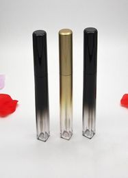 7ml Lip Gloss Tubes Empty Lip Glaze BottleBottom Square Shape Gold Black Gradient Color Lip Stick Packing Container DHL 5463333