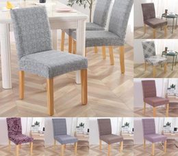 Printed Stretch Chair Cover Protector Seat Slipcovers Universal Size Chair Covers For el Banquet Home Wedding Decoration9950620