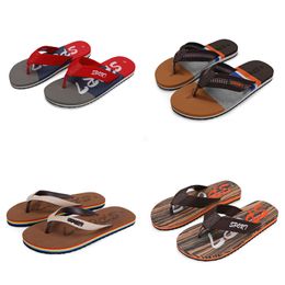 slippers spring summer red black pink green yellow blue brown mens low top breathable soft sole shoes flat men GAI-1