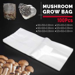 Planters Pots 100Pcs Mushroom Grow Bag Spawn Media Substrate High Temp Pre Sealable Garden Supplies PVC Planting Ventilate Bags3299937