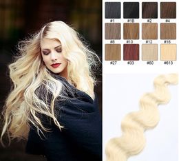 Body Wave Tape in Human Hair Extensions 1624inch Brazilian Virgin 20pcs PU Skin Weft 3070g Multi Colors6240531