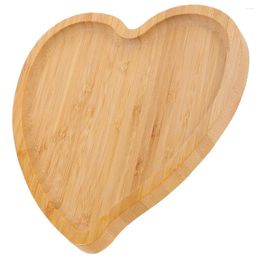 Dinnerware Sets Heart Shaped Serving Plate Trays Fruit Bamboo Love Small Home Supply Bread
