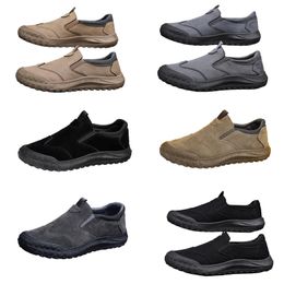 Sapatos masculinos, novo estilo de primavera, sapatos preguiçosos de um pé, sapatos confortáveis e respiráveis de proteção ao trabalho, tendência masculina, solas macias, sapatos esportivos e de lazer 43