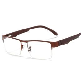 Metal Half Frame Reading Glasses Ultralight Presbyopia Spectacles 10 to 40 PC Temples Fatigue Gafas 10 15 20 25 30 39984427