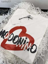 T-shirts Red heart Designer kids shirts boys girls t-shirts hoodie clothe t print children baby Infant short Sleeve tops tee clothing 100-140cm 240306