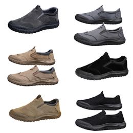 Sapatos masculinos, novo estilo de primavera, sapatos preguiçosos de um pé, sapatos confortáveis e respiráveis de proteção ao trabalho, tendência masculina, solas macias, sapatos esportivos e de lazer tamanho eur homem 44