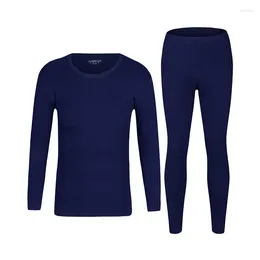Men's Thermal Underwear Men Thin Polished Sets V-neck Tops And Pants High Quality Plus Size Man Long Johns Suits