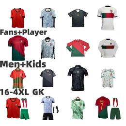 24 25 Portuguesa portugal soccer jersey RUBEN RONALDO Portugieser EURO JOAO FELIX CANCELO Portuguese football shirt Men Kids B. FERNANDES World Cup team