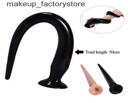 Massage 50cm Super Long Anal Tail Butt Plug Prostate Massager Snake Dildo Anus Masturbator Products for Adults Sex Toys for Man Wo9642338