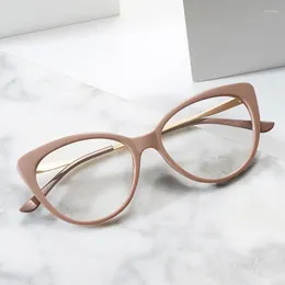 Sunglasses Frames Fashion Cat Eye Glasses Trend Personality Frame Color Changing Anti-blue Light