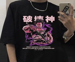 Men039s TShirts Japanese Anime Black Clover Yami Sukehiro T Shirt Summer Tops Harajuku Vintage Tshirt Unisex Fashion Men Caus3906223