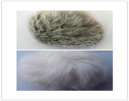 pet products natural cat toy real rabbit fur ball no dyed pet toy whitegrey 5CM dia 50pcslot6944268