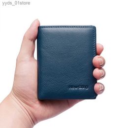 Money Clips NewBring Minimalist Leather Wallet Men with Credit Card holder wallet male L240306