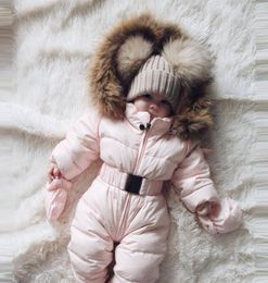 Winter clothes Infant Baby snowsuit Boy Girl Romper Jacket Hooded Jumpsuit Warm Thick Coat Outfit vetement New fille hiver4376173