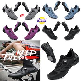 deszigner Cycling Shoes Men Sports Dirt Road Biksce Shoes Flat Speed Cycling Sneakers Flats Mountain Bicycle Footwear SPD Cleats Shoes 36-47 GAI