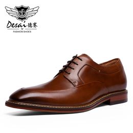 DESAI High Ankle Leader Wedding Men Men's' Casual Shoes Genuine Leather Sneaker 240304