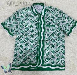 Casual Hawaiian Full Print Green Short Sleeve Shirt W22081304833946