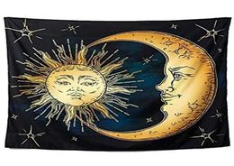 Tapestries Tapestry Retro Bohemian Moon And Sun Living Room Exclusive Decorative Wall Hanging Art Horizontal Background5140040