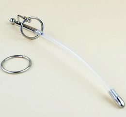 Male Hose Urethral Sound Stainless Steel Silicone Rod Cock Ring Penis Insert Urethral Stimulation Sex Toy For Men6952607
