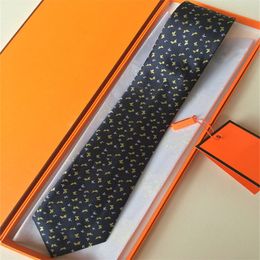 2022 Luxury Necktie High Quality Men's Letter 100% Tie Silk Necktie black blue Aldult Jacquard Party Wedding Business Woven F2632