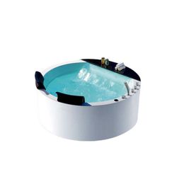 1500mm Whirlpool Waterfall Freestanding Bathtub Hydromassage Surfing Round Tub NS0106