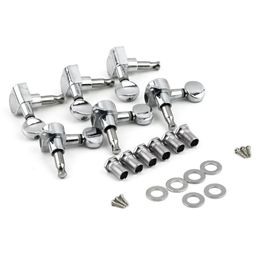 6R Right 6L Left 3L+3R String Tuning Pegs Tuners Tuner Chrome Inline Guitar Machine Head Guitar Replacement Parts Accessories