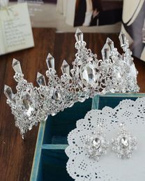 Bridal Jewelry Set Wedding Accessories Tiaras Crowns Earrings With Rhinestone selling Bidal Fashion Jewelry Sets BWJS0073515094