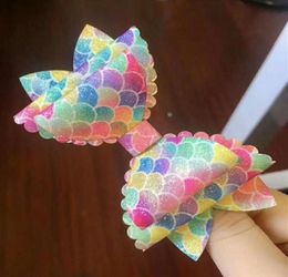new 3 5 women baby girl mermaid hairgrips glitter hair bows with clip dance party bow hair clip girls hairpin hair accessories 20p8583148