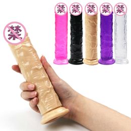 Dildos/Dongs Realistic Dildos For Women Sex Toys Soft Silicone Powerful Suction Cup Curved Penis Vagina G-Spot Masturbators Goods For Adults
