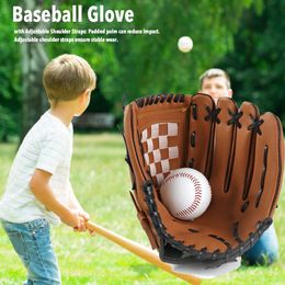 Outdoor Sport Baseball Glove Catcher Baseball Softball Training Practice Equipment Left Hand For KidsTeenagersAdults 240222