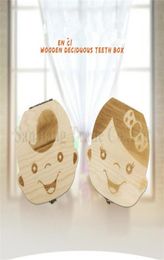 Baby Tooth Box Storage Kids Save Milk Teeth Wooden Boxes Boys Girls Tooth Organiser Teeth case Birthday christmas Gift souvenir A16293591