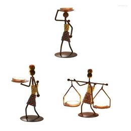 Candle Holders Handmade Holder Crafts Miniature Wrought Decoration Retro Durable Easy Install To Use Drop Delivery Home Garden Dhfkn