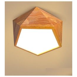 Ceiling Lights New Design Modern Led Ceiling Lights With Square Wood Frame Lamparas De Techo Japanese Style Lamps For Bedroom Llfa2673 Dhjse