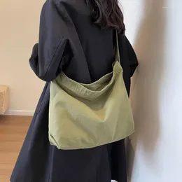 Waist Bags Canvas Bag Female Student Messenger Large Capacity Retro Tote Fashion Simple Shoulder