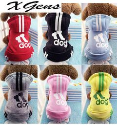Winter Warm Pet Dog Clothes Soft Cotton Fourlegs Hoodies Outfit For Small Dogs Chihuahua Pug Sweater Clothing Puppy Coat Jacket9841313