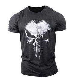 T-shirt da uomo Vintage Horror Skull 3d stampato T-shirt da uomo Estate classica casual O-collo Manica corta Moda allentata oversize da uomo Top XS-6XL