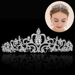 High Quality Shining Beaded Crystals Wedding Crowns Bridal Veil Tiara Crown Headband Hair Accessories Party Wedding Tiara7681558