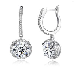 Dangle Earrings Certified 4 Carats 8mm Moissanite Diamond For Women 100 925 Sterling Silver Rhodium Plating Wedding Jewellery 2022 9095850