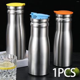 Water Bottles 1L Stainless Steel Cold Jug Leakproof Sealed Lid High Temperature Resistant Kettle For Tea Juice Milk Drink