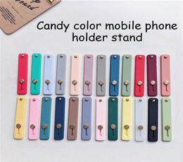 Universal Candy Colour Finger Ring Silicone Phone Holder Stand For iphone 12 11 Pro Max Samsung HUAWEI Xiao Mi4153093