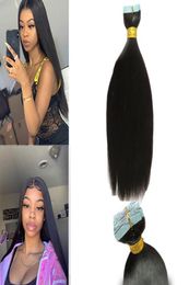 Silky Straight Different Colors Tape in Hair Extensions 40 Pieces For Women 100 Remy Human Hairs Made9893860