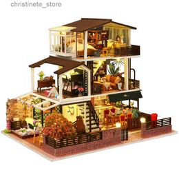 Architecture/DIY House Christmas New Years Gift DIY Big Doll House Wooden Miniature Furniture Dollhouse Toys for Children Birthday Gifts