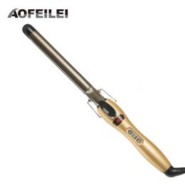 Rizador Pelo Professional Ceramic Curling Iron Digital Hair Curlers Styler Heating Styling Tools Eu Plug Aofeilei Wand Irons 240226