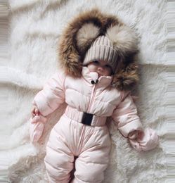 Winter clothes Infant Baby snowsuit Boy Girl Romper Jacket Hooded Jumpsuit Warm Thick Coat Outfit vetement New fille hiver9716643