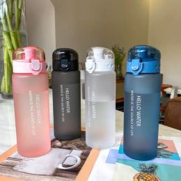 780ml plastic water bottle drinking portable sports water bottle multiple color sealed tea coffee cup kitchen tools kids school transparent