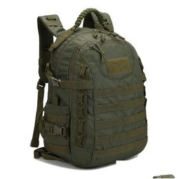 Outdoor Bags Army Backpack Molle 35L Cam Man Military Tactical Rucksack Waterproof Trekking Fishing Hunting Climbing Bag Mochila Drop Dhvmm