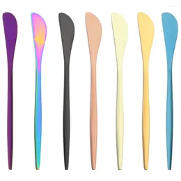 Knives 1Pc Matte Stainless Steel Butter Knife Cheese Dessert Jam Cream Cutlery Marmalade Toast Bread Party Spreaders